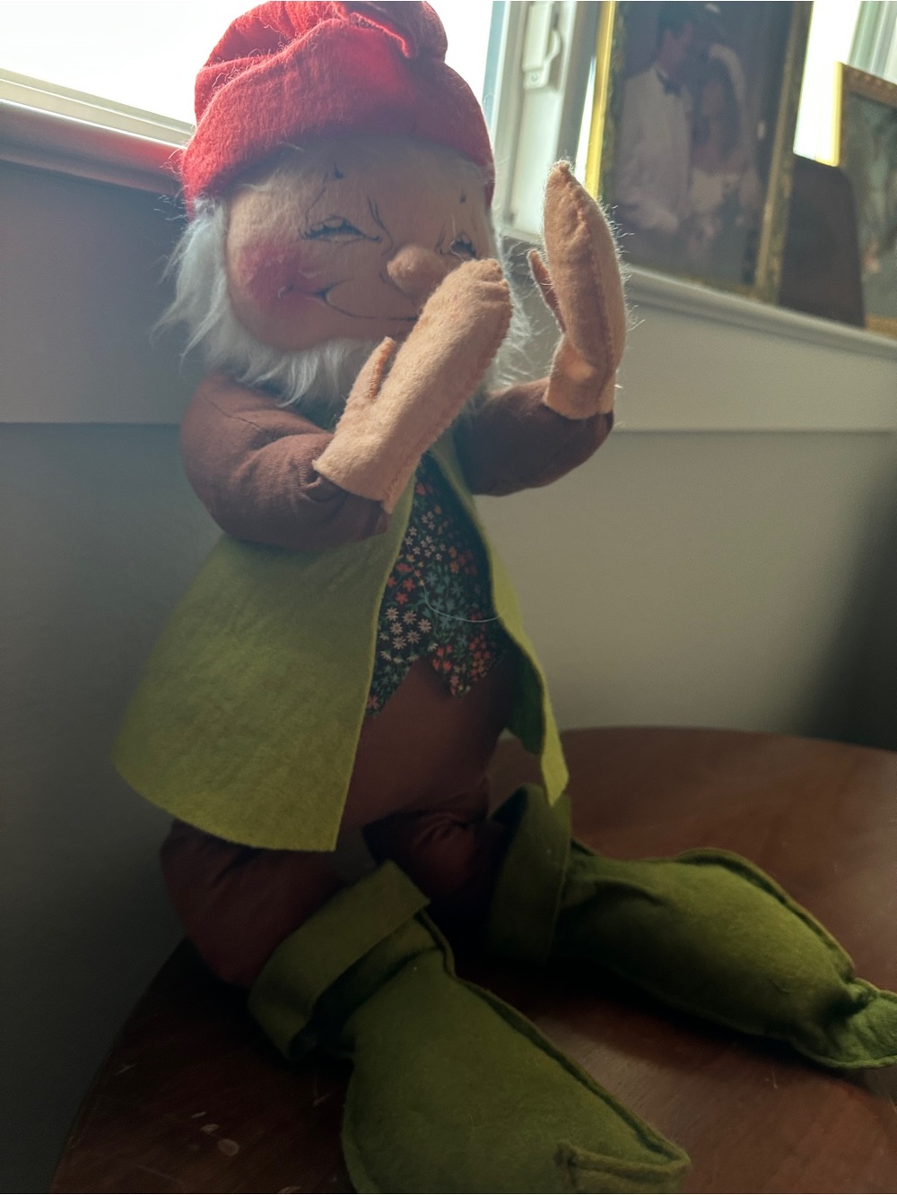 Annalee Green and Red Plush Gnome Pet Reptile Accessory